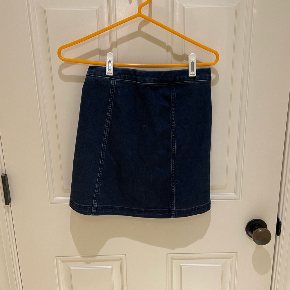 Free People Zip Denim Mini Skirt - Picture 3 of 3